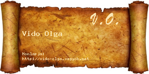 Vido Olga névjegykártya